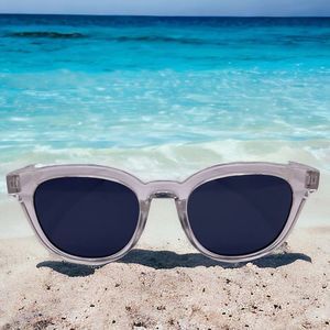 Clear Translucent Frames with blue lens